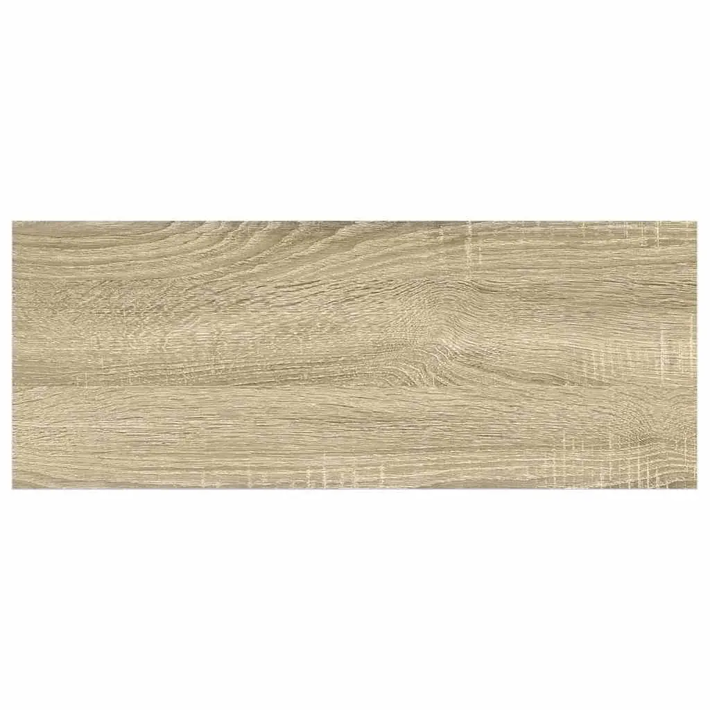 Floating Wall Shelves 2 pcs Oak White Display Ledge Storage Home Decor 60x23.5cm