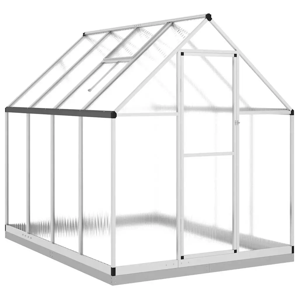 Silver Greenhouse with Base Frame 224x169x202cm