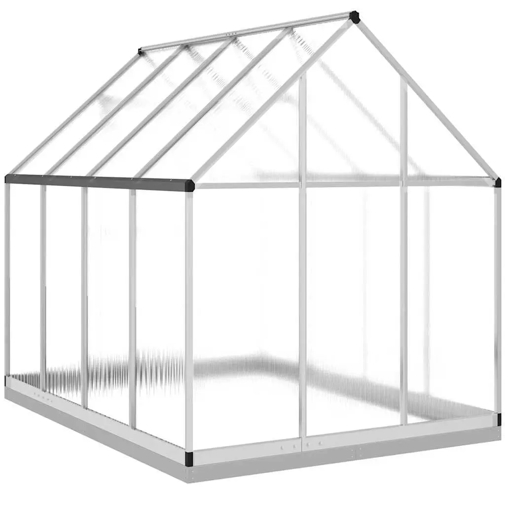Silver Greenhouse with Base Frame 224x169x202cm