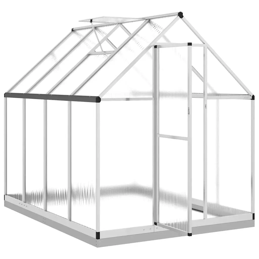 Silver Greenhouse with Base Frame 224x169x202cm