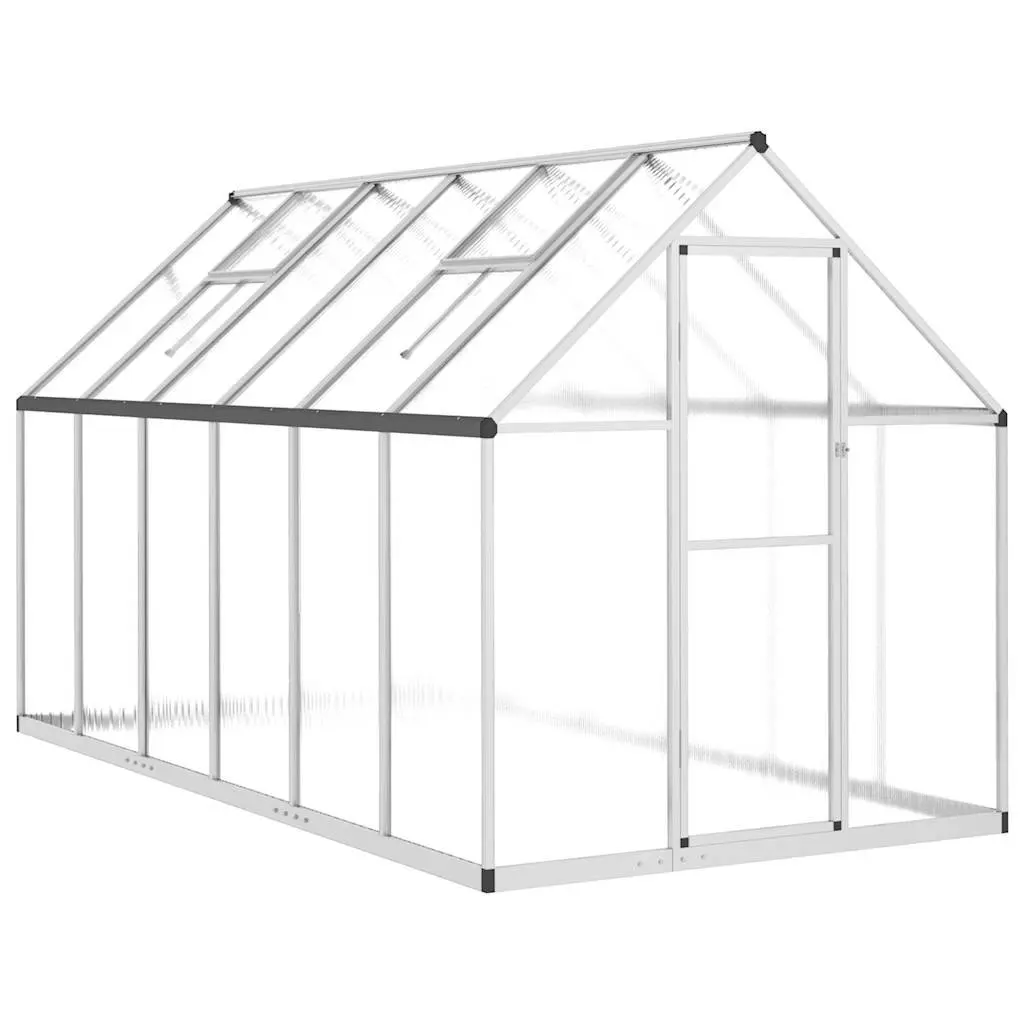 Silver Greenhouse with Base Frame 334x169x195cm