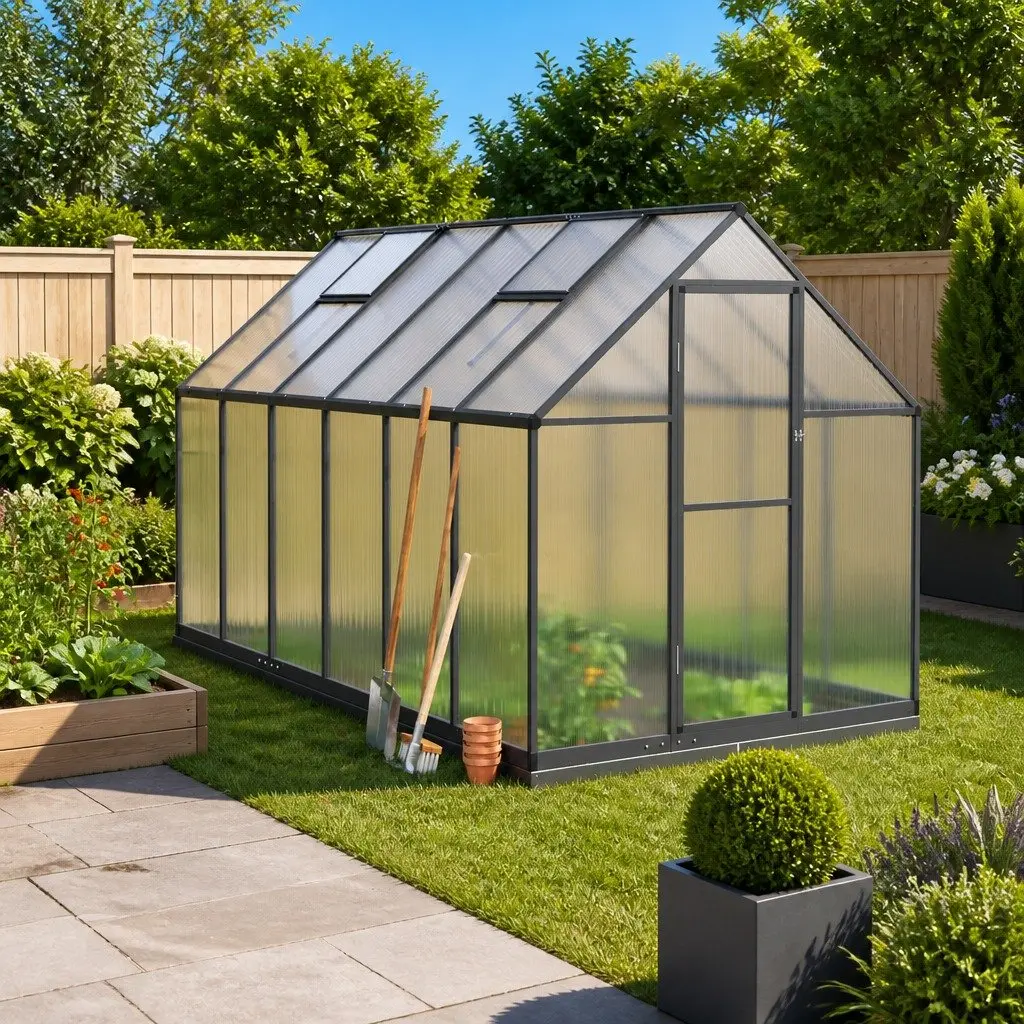 Walk-in Greenhouse with Aluminium Frame and Panels