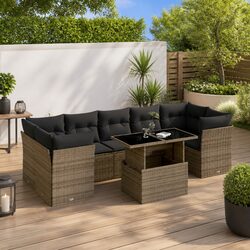 Premium 8 Piece Modular Outdoor Sofa Set in Grey