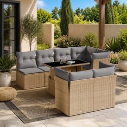 Premium 8-Piece Modular Garden Sofa Set with Cushions
