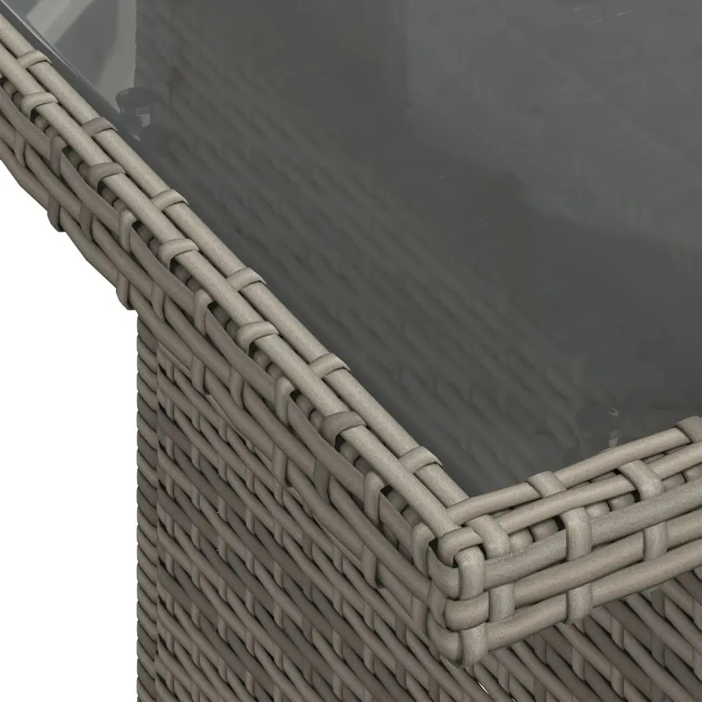 6 Piece Grey Poly Rattan Garden Sofa Set