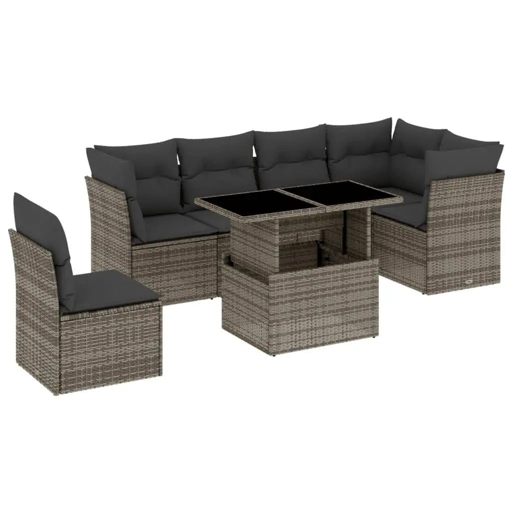 7 Piece Garden Sofa Set for Outdoors