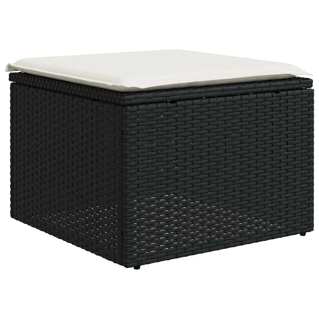Garden Sofa Set PE Rattan 8 Piece Outdoor Furniture Patio Seating Black
