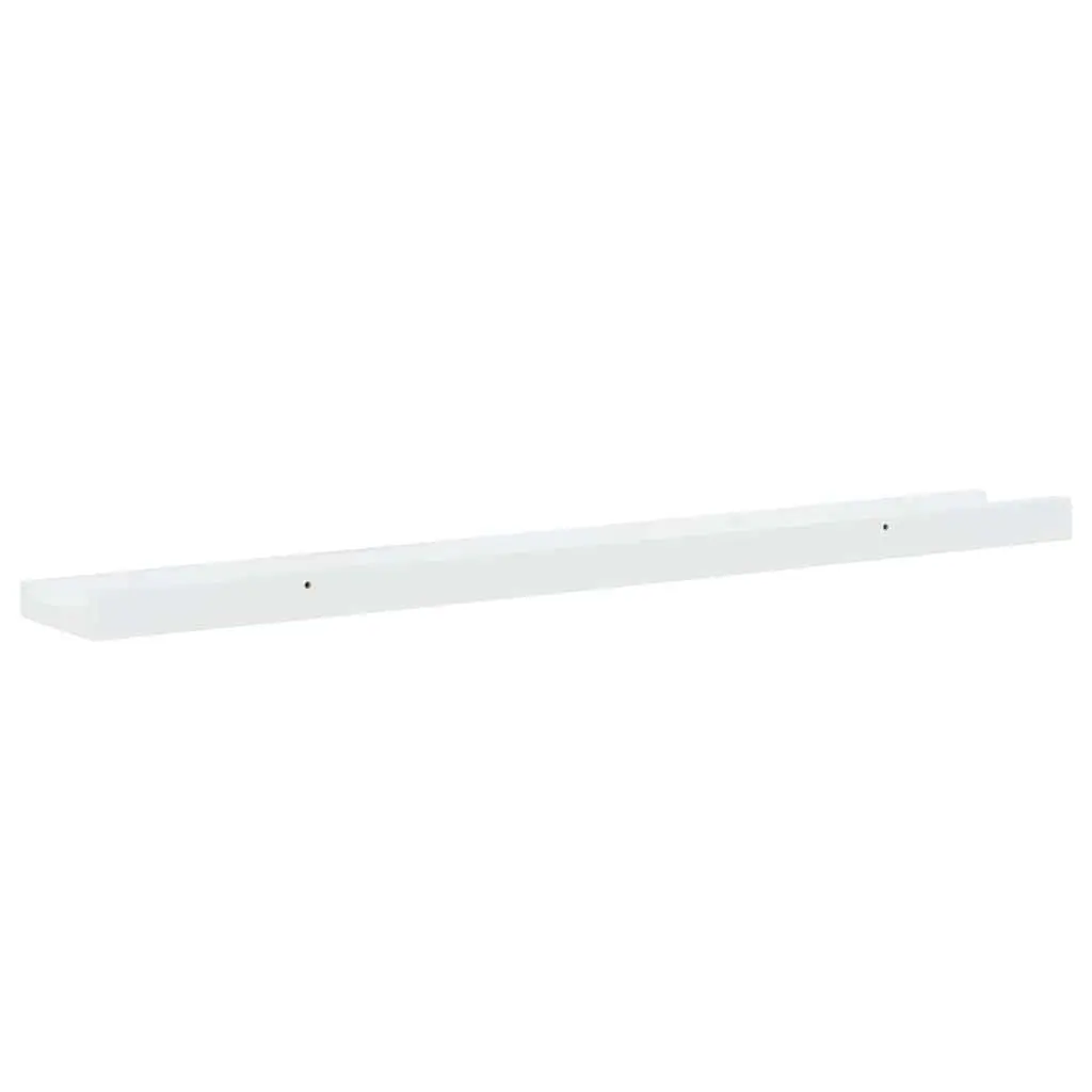 Wall Shelves MDF 80 x 9 x 3 cm High Gloss White 2 Piece Floating Storage Display Unit