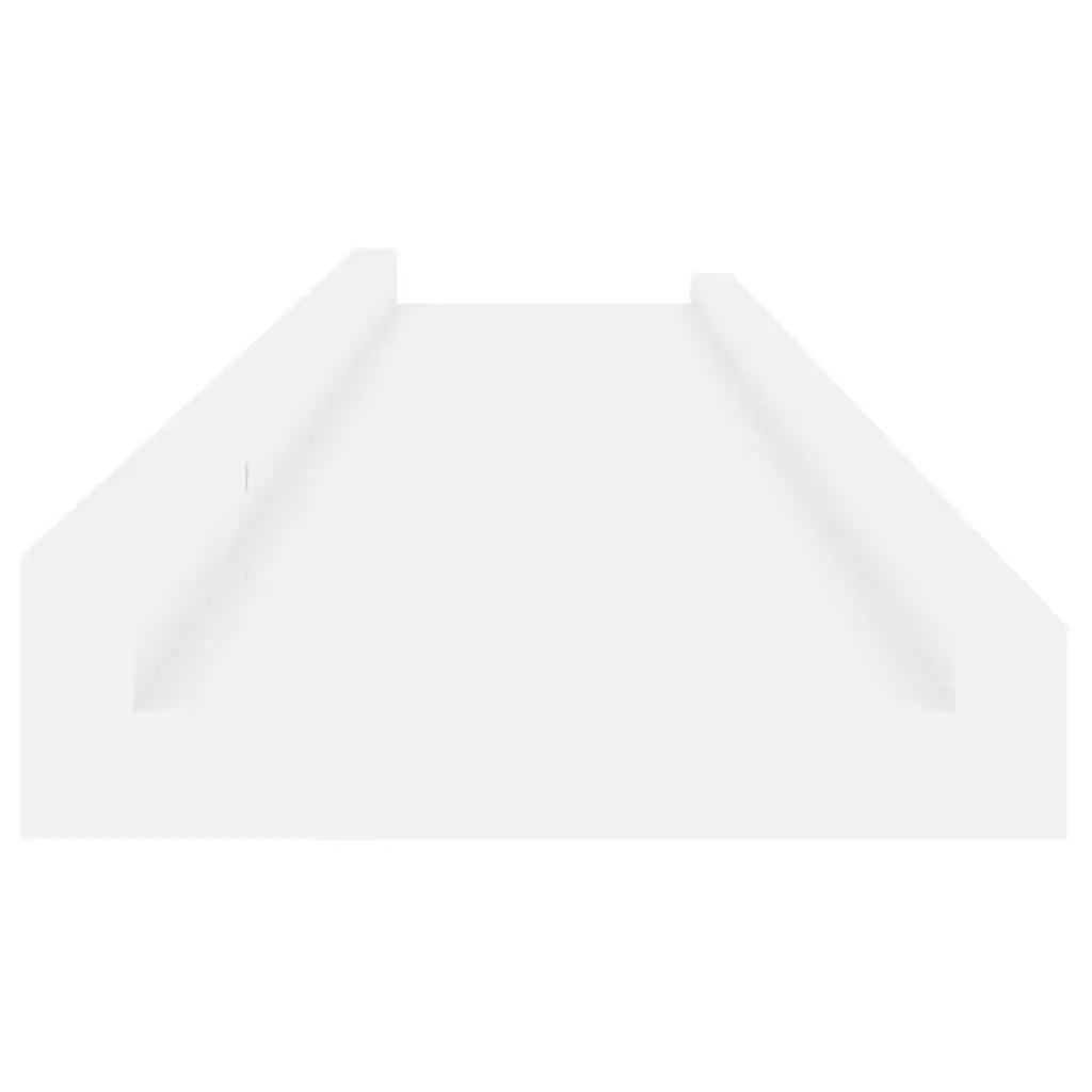 Wall Shelves MDF 80 x 9 x 3 cm High Gloss White 2 Piece Floating Storage Display Unit