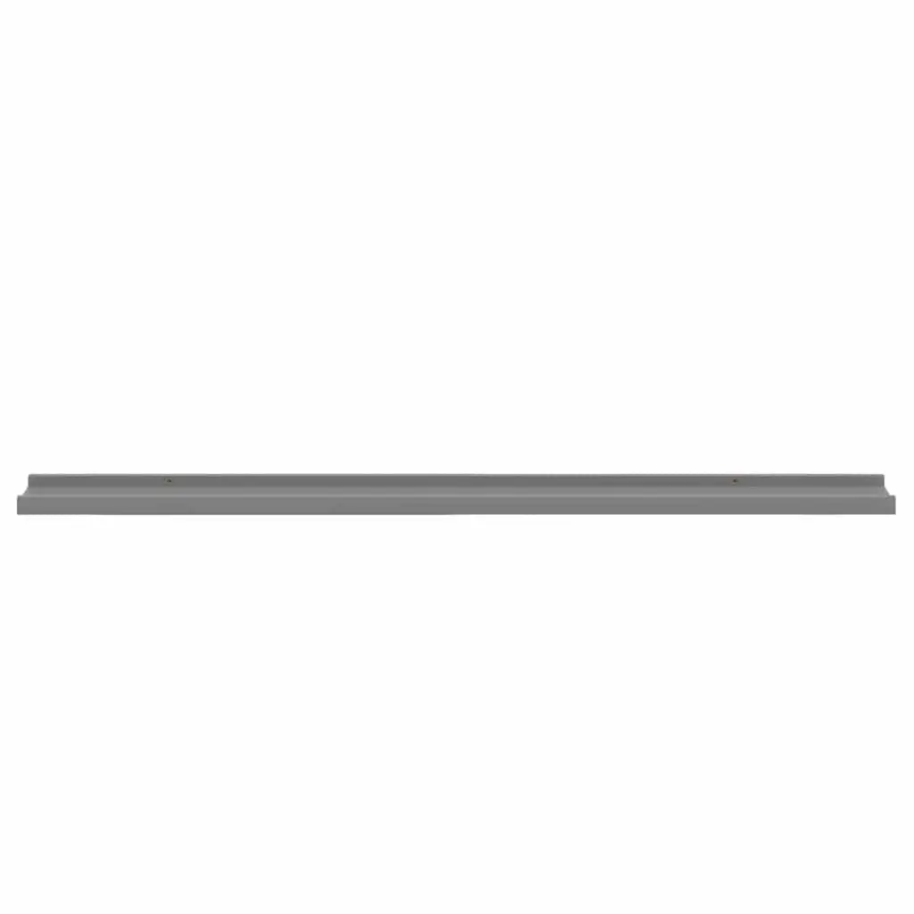 Wall Shelves MDF 100x9x3 cm Grey 2 Piece Floating Shelving Unit