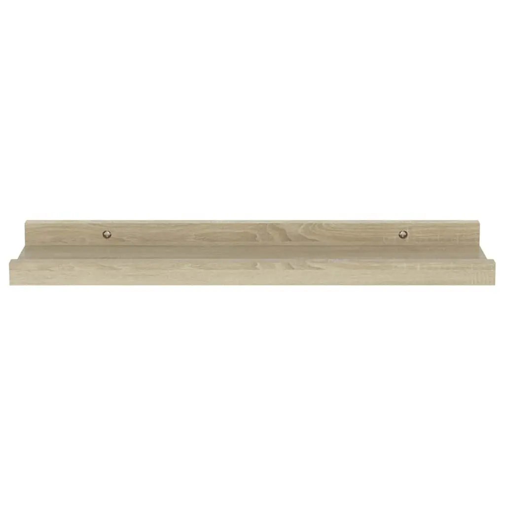 Wall Shelves MDF 40 x 9 x 3 cm Sonoma Oak Set of 2