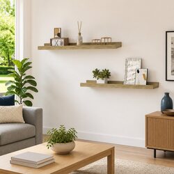 Sturdy Brown Sonoma Oak Wall Shelves 2 pcs 60x9x3 cm