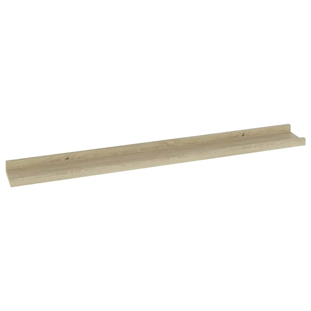 Wall Shelves MDF 80x9x3 cm Brown 2 Piece Floating Storage Display Ledges