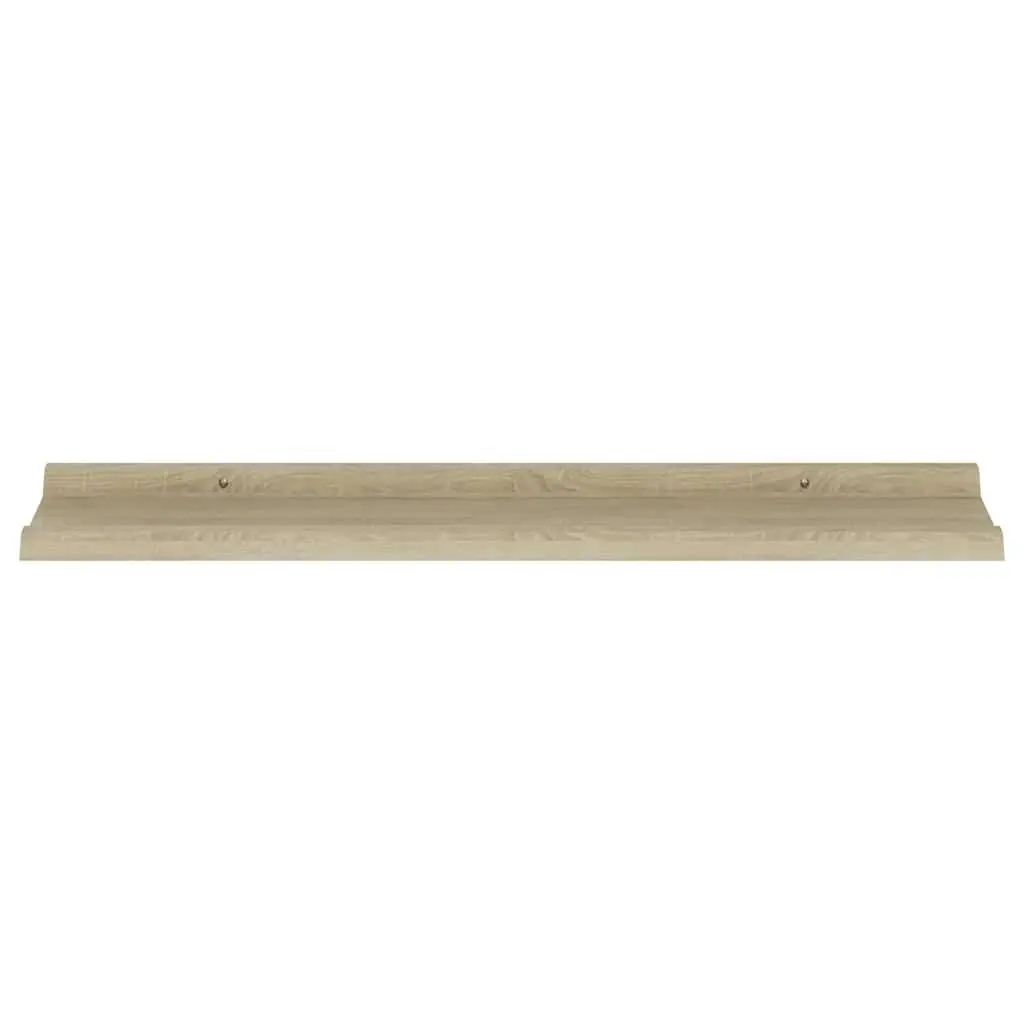 Wall Shelves MDF 80x9x3 cm Brown 2 Piece Floating Storage Display Ledges