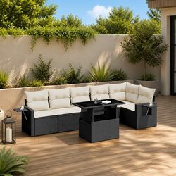 Durable 7 Piece Garden Sofa Set for Outdoor Spaces