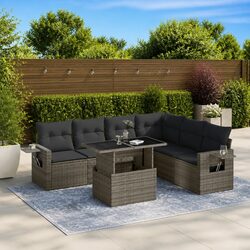 Durable 7 Piece Garden Sofa Set for Outdoor Comfort