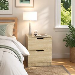 Bedside Cabinet Brown Side Table Nightstand Storage Organiser 40x40x50 cm