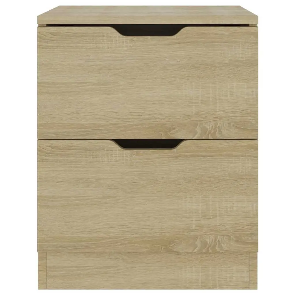 Bedside Cabinets 2 pcs Brown Storage Side Table Nightstand Bedroom Furniture
