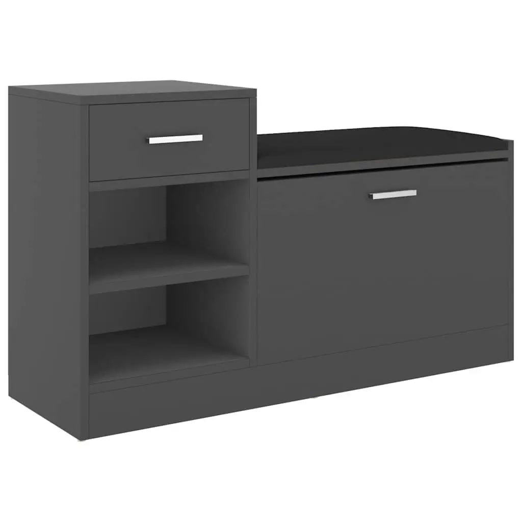 Shoe Storage Bench Grey Seating Organiser Hallway Entryway Furniture