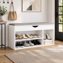 Durable Shoe Bench with Cushion for Comfortable Seating