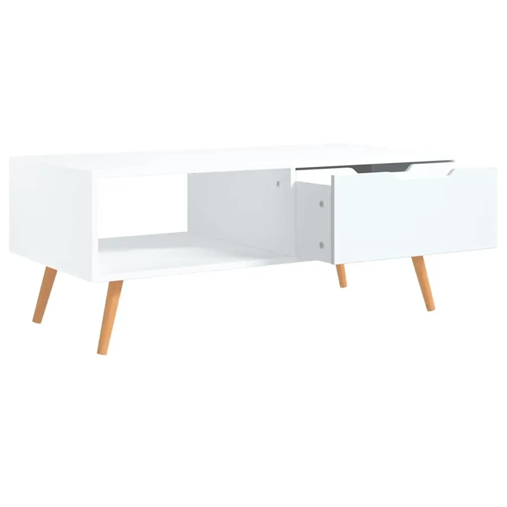 White Engineered Wood Coffee Table for Living Rooms