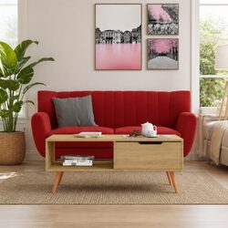 Brown Engineered Wood Coffee Table for Living Rooms