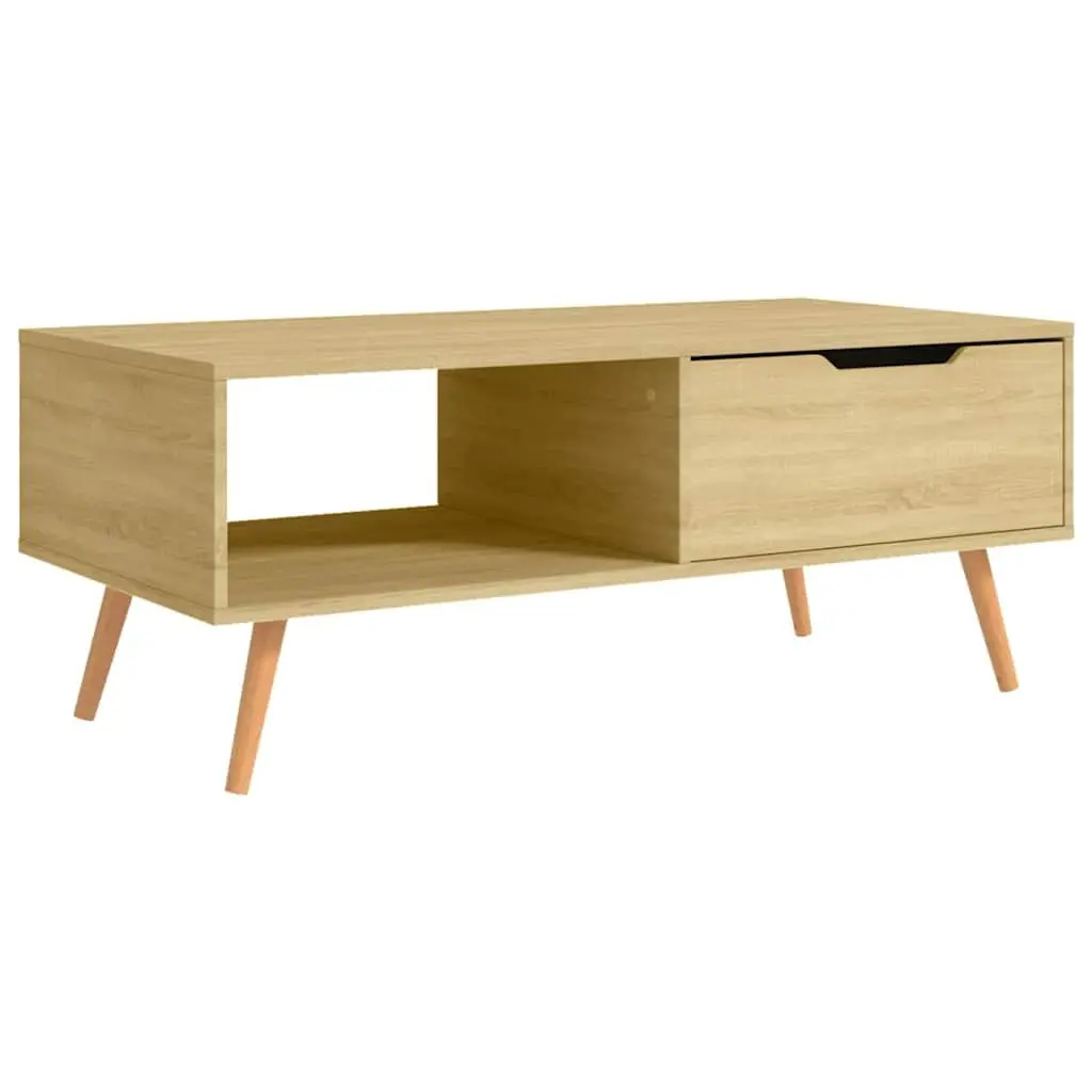Brown Engineered Wood Coffee Table for Living Rooms
