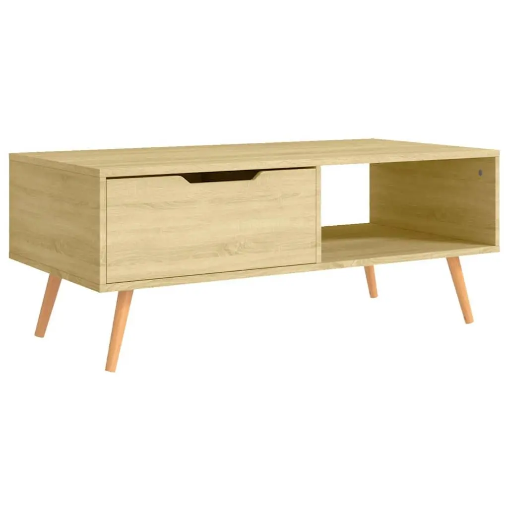 Brown Engineered Wood Coffee Table for Living Rooms