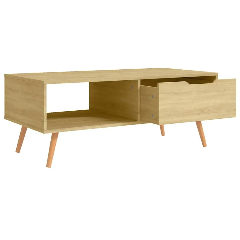 Brown Engineered Wood Coffee Table for Living Rooms