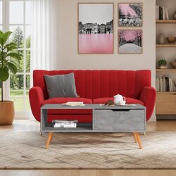 Sturdy Grey Engineered Wood Coffee Table for Living Room