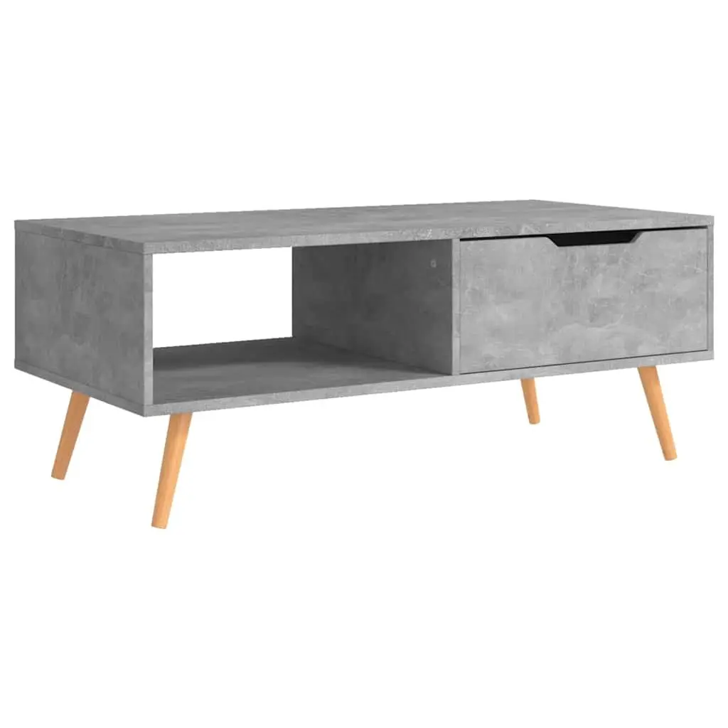 Coffee Table Engineered Wood 100 x 49.5 x 43 cm Grey