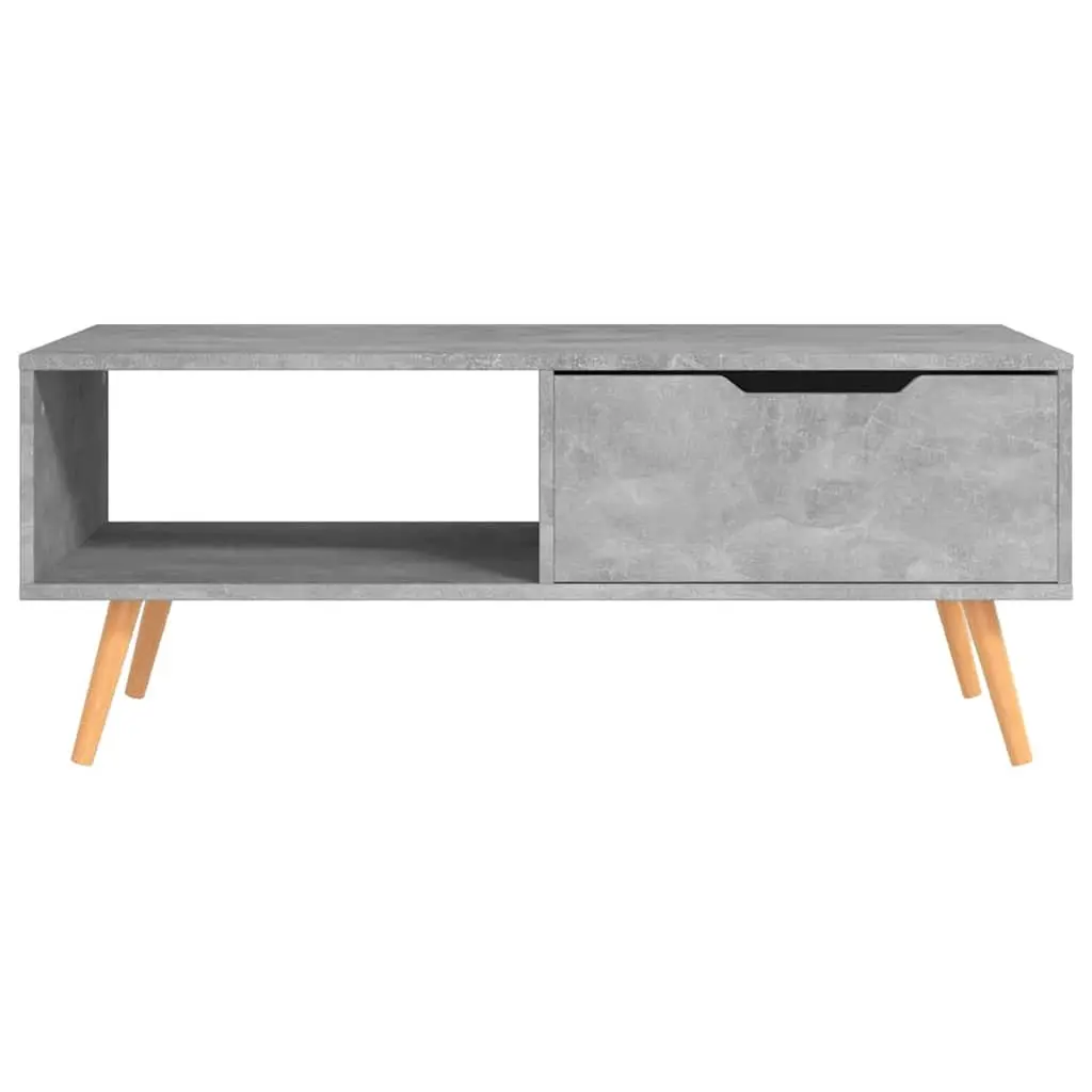 Coffee Table Engineered Wood 100 x 49.5 x 43 cm Grey