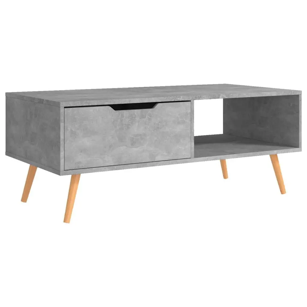 Coffee Table Engineered Wood 100 x 49.5 x 43 cm Grey