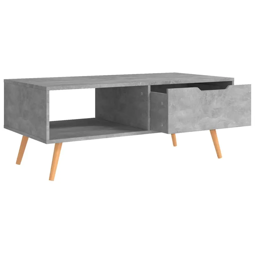 Coffee Table Engineered Wood 100 x 49.5 x 43 cm Grey