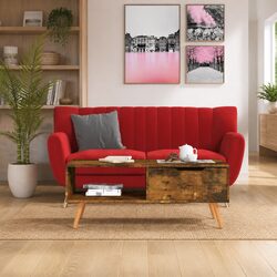 Brown Engineered Wood Coffee Table for Modern Living Rooms