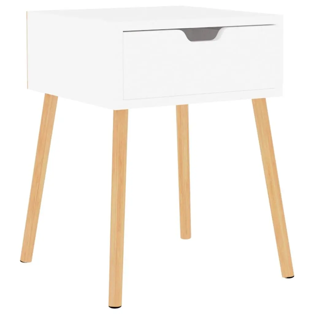White Bedside Cabinet 40x40x56cm for Storage