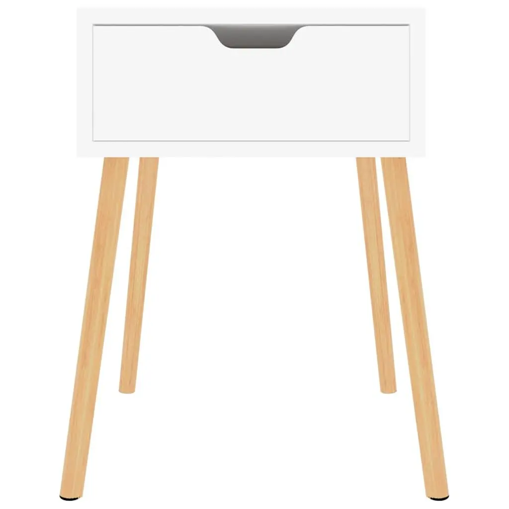 White Bedside Cabinet 40x40x56cm for Storage
