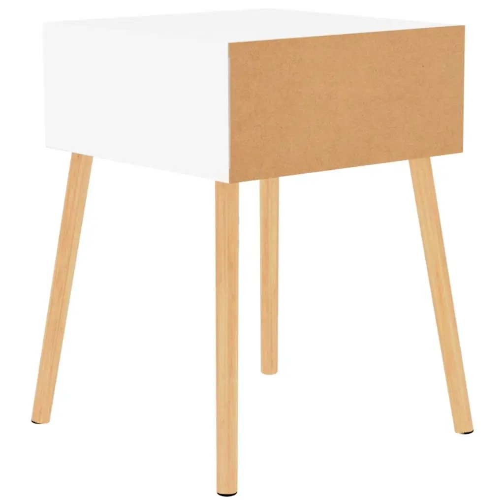 White Bedside Cabinet 40x40x56cm for Storage