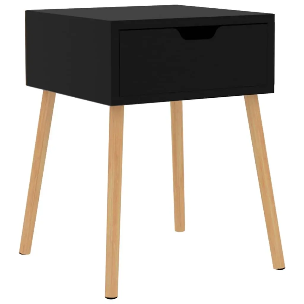 Bedside Cabinet Engineered Wood 40x40x56 cm Black
