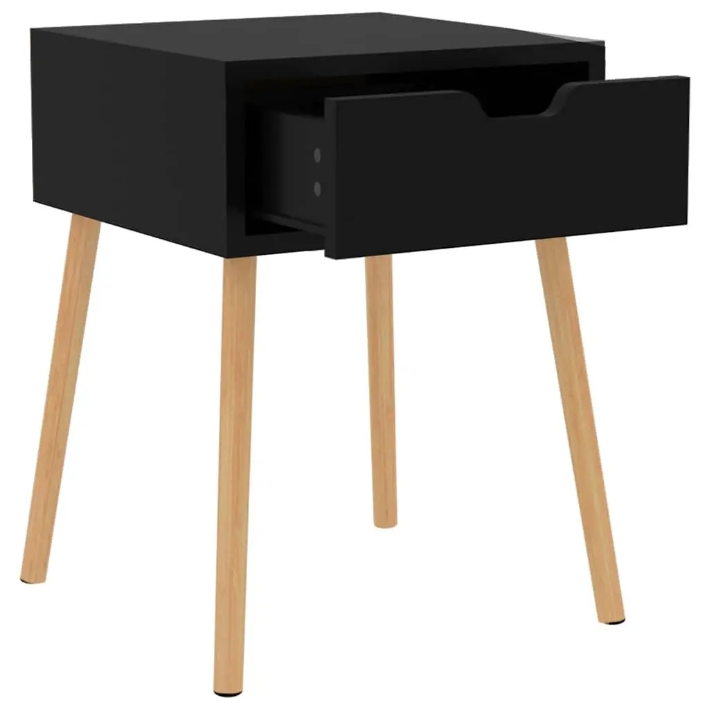 Bedside Cabinet Engineered Wood 40x40x56 cm Black