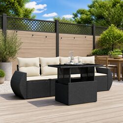 Adjustable 5 Piece Garden Sofa Set for Outdoor Spaces