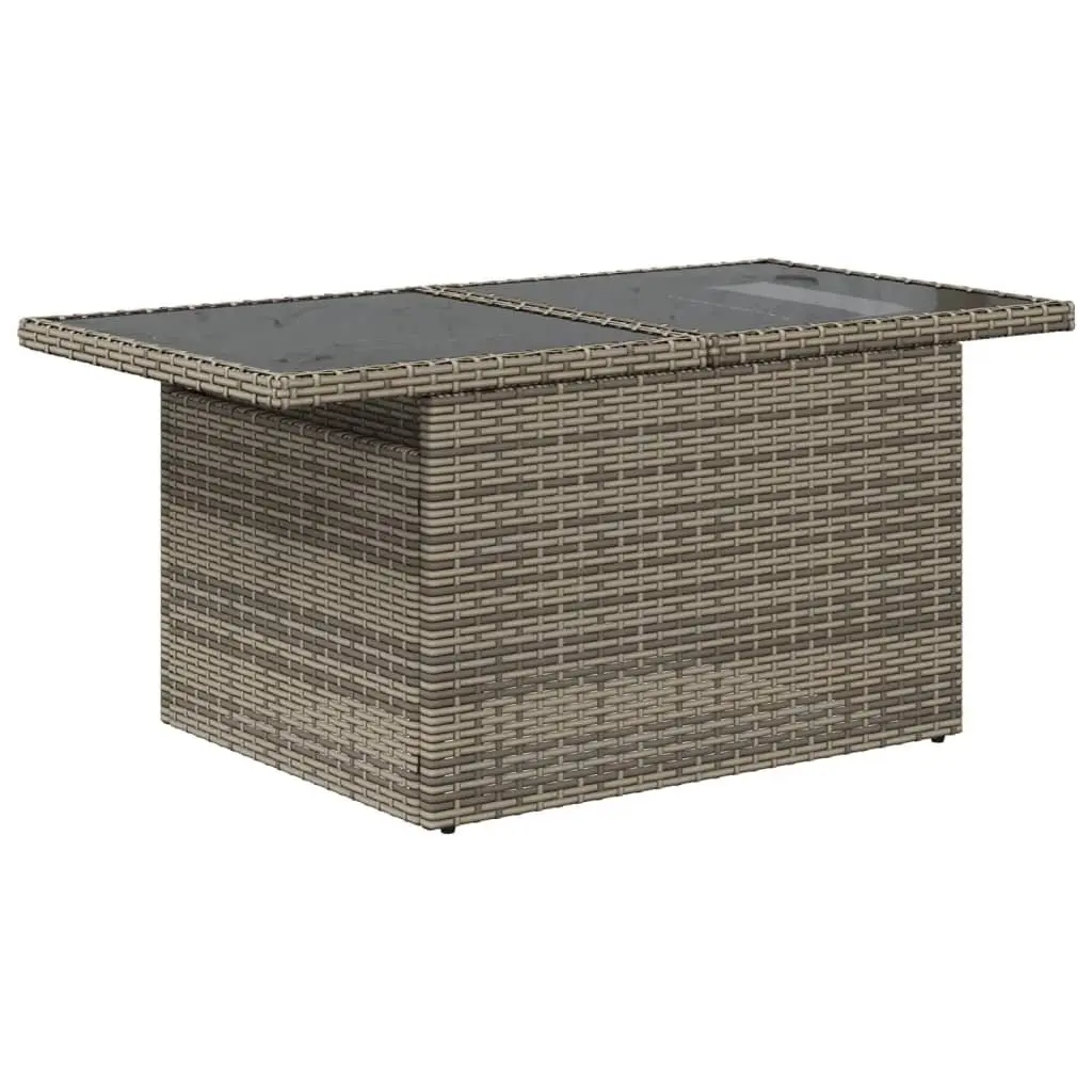 6-Piece Garden Sofa Set with Adjustable Table in Grey