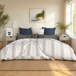 Grey Engineered Wood Bedside Cabinets Set of 2