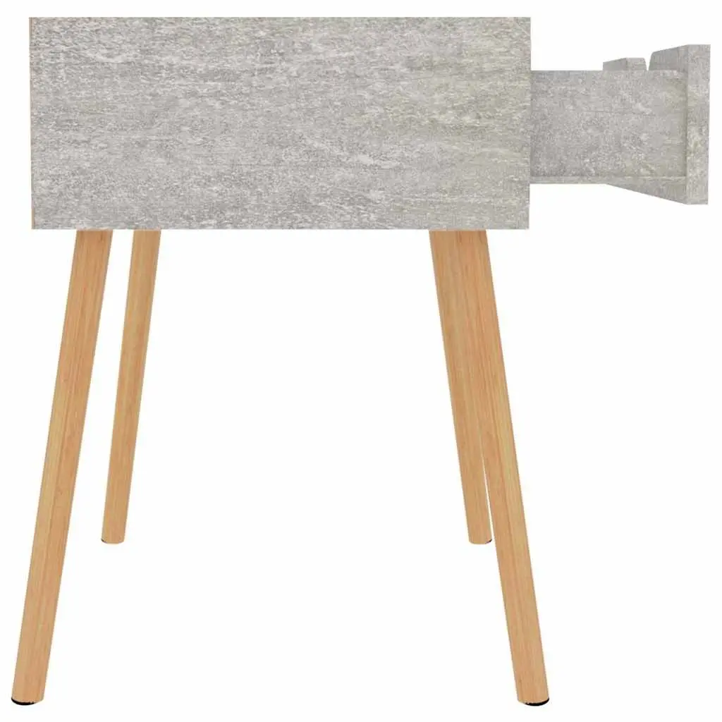 Grey Engineered Wood Bedside Cabinets Set of 2