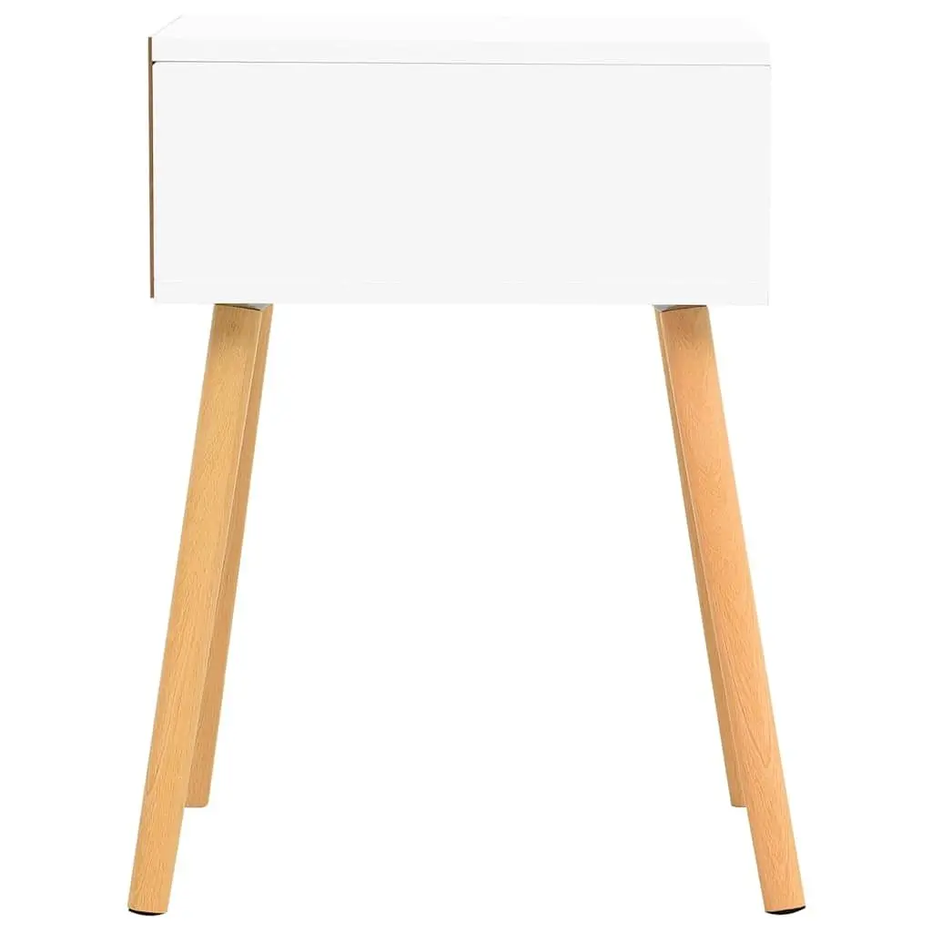 White Sonoma Oak Engineered Wood Nightstand