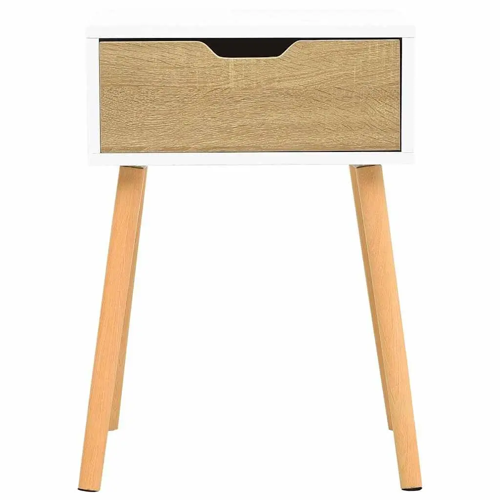 Bedside Cabinets Set in White Sonoma Oak