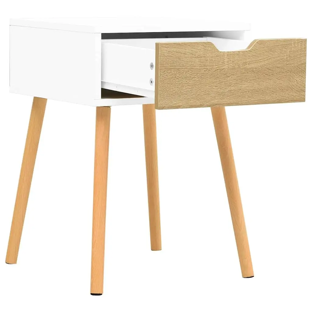Bedside Cabinets Set in White Sonoma Oak