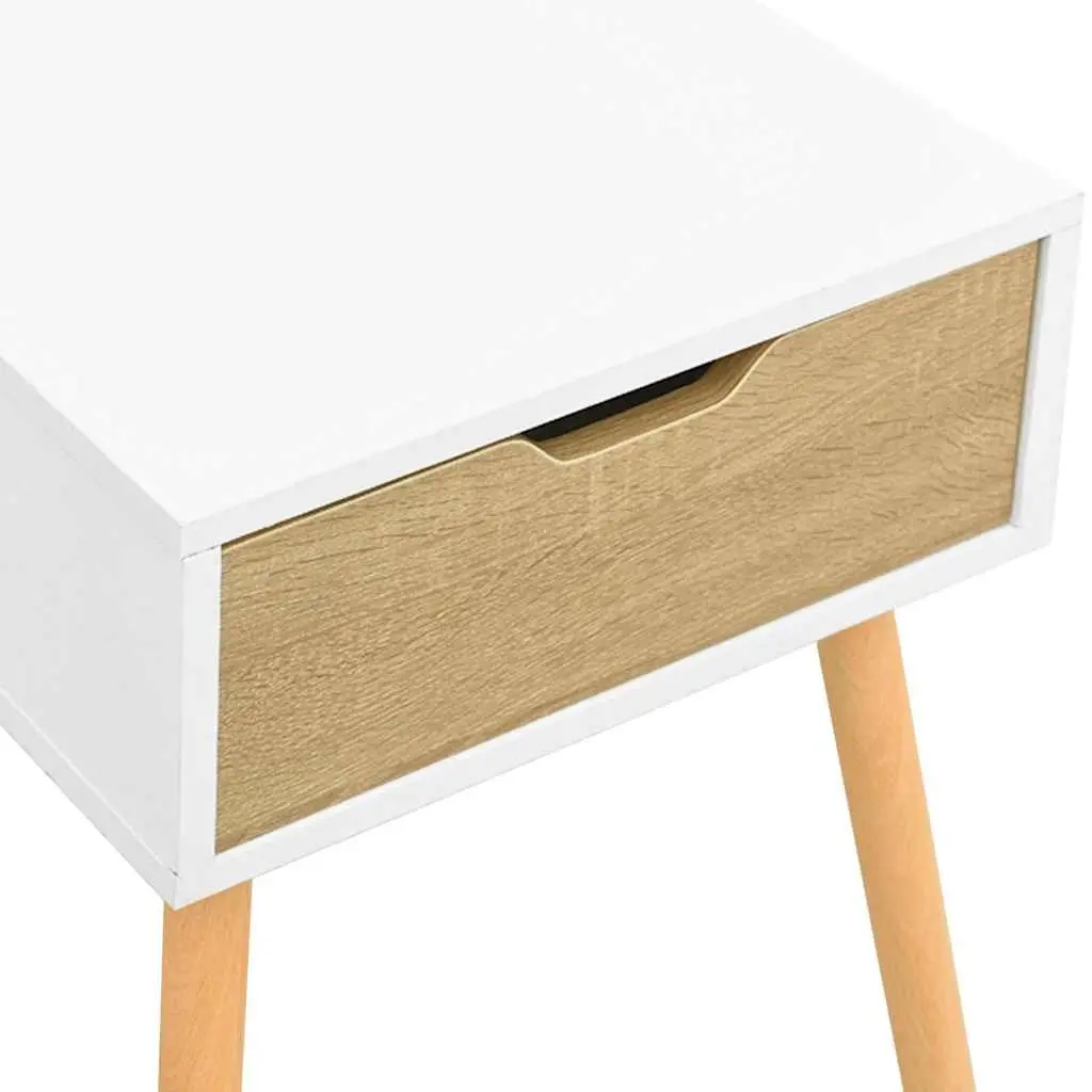 Bedside Cabinets Set in White Sonoma Oak