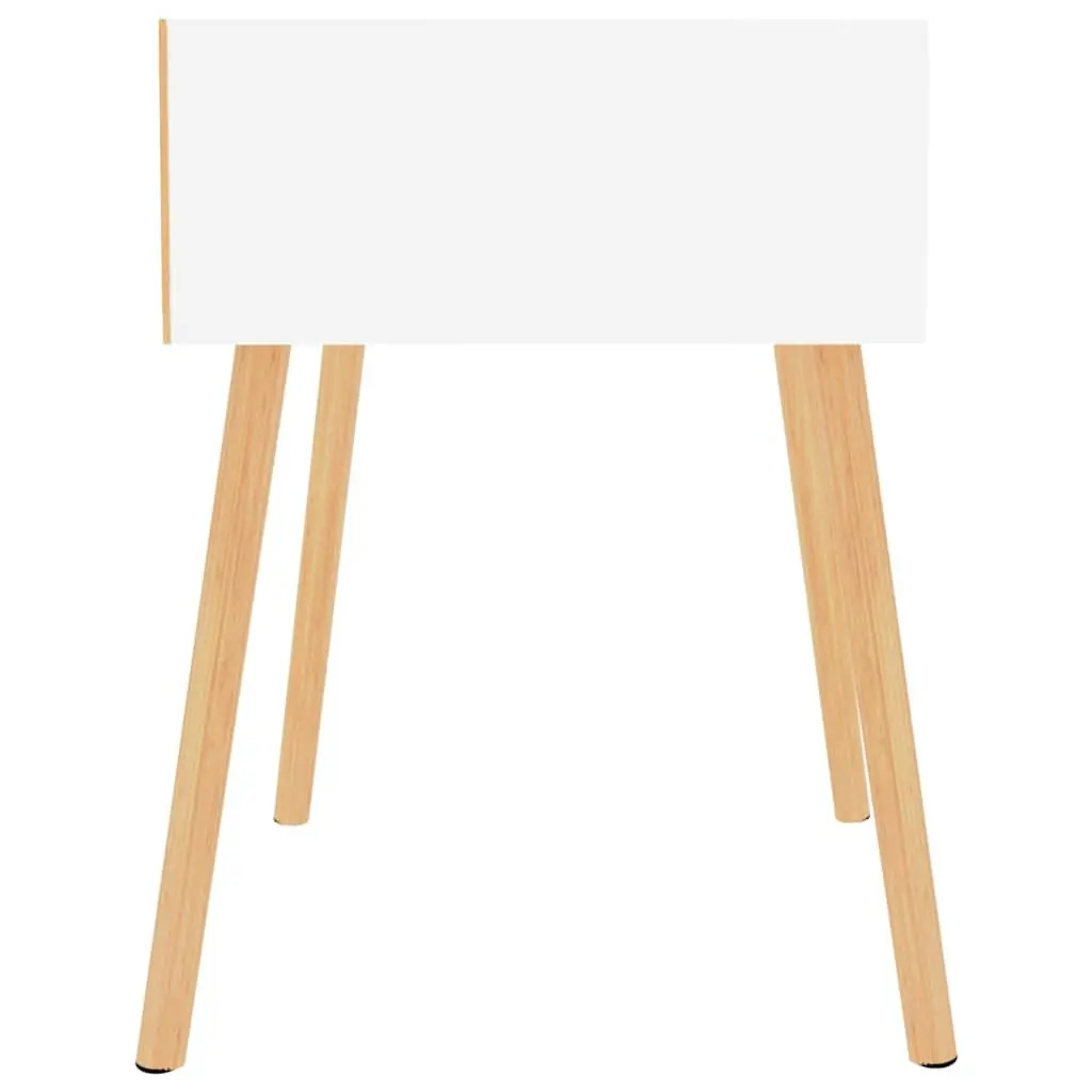 White Bedside Cabinet with Durable Engineered Wood