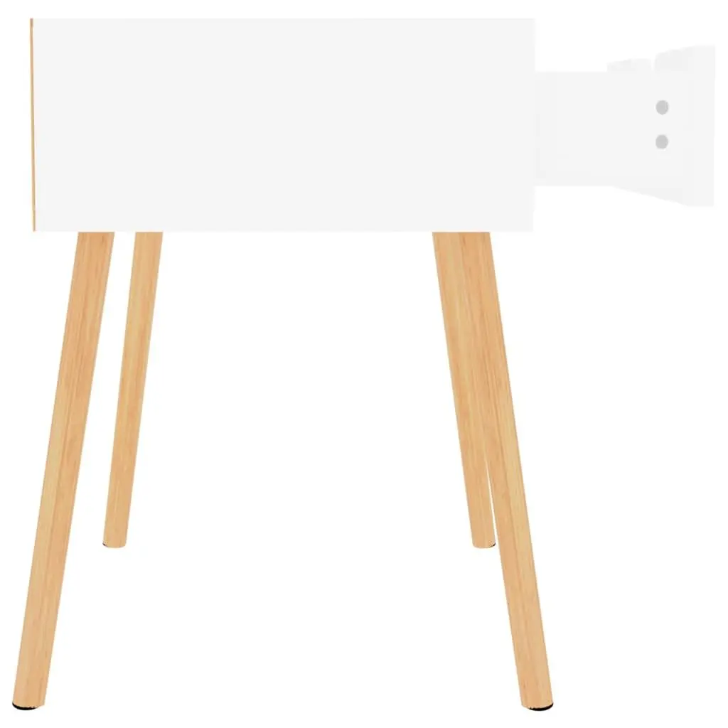 White Bedside Cabinet with Durable Engineered Wood